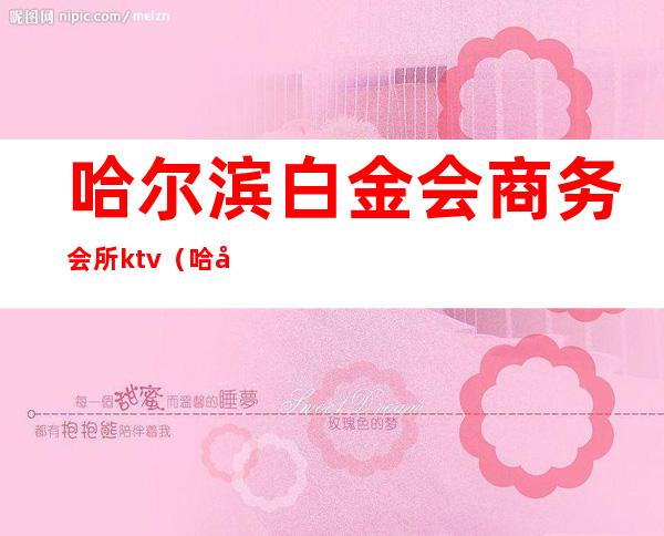 哈尔滨白金会商务会所ktv(哈尔滨高端商务会所)
