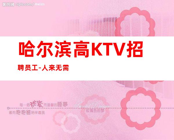 哈尔滨高KTV招聘员工-人来无需经验