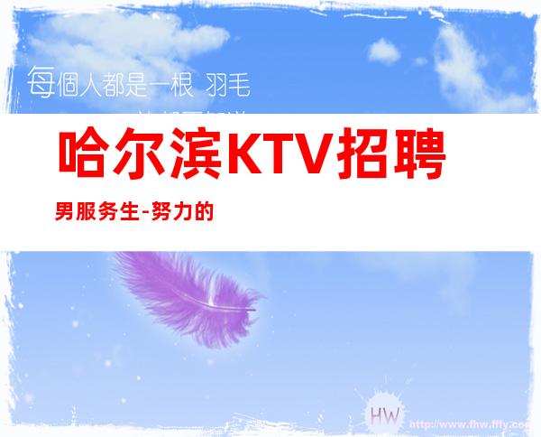 哈尔滨KTV招聘男服务生-努力的程度决定成就的高低