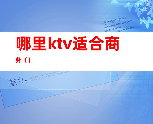 哪里ktv适合商务()
