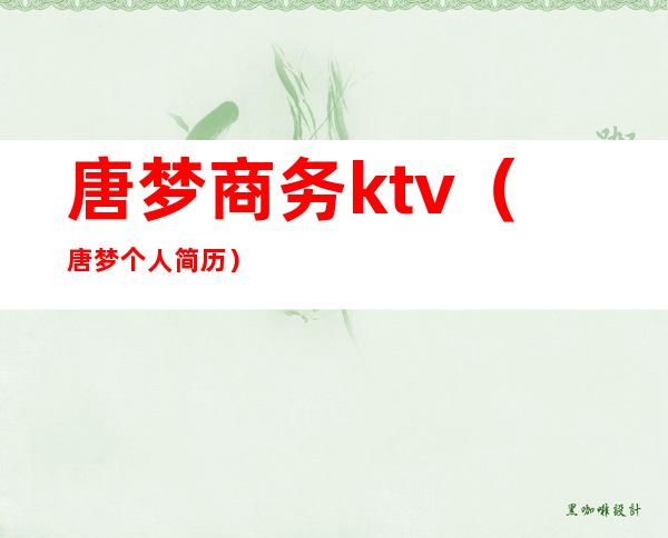 唐梦商务ktv(唐梦个人简历)