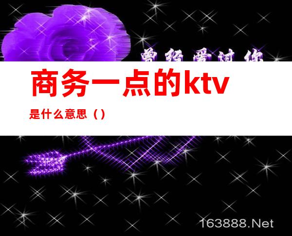 商务一点的ktv是什么意思()