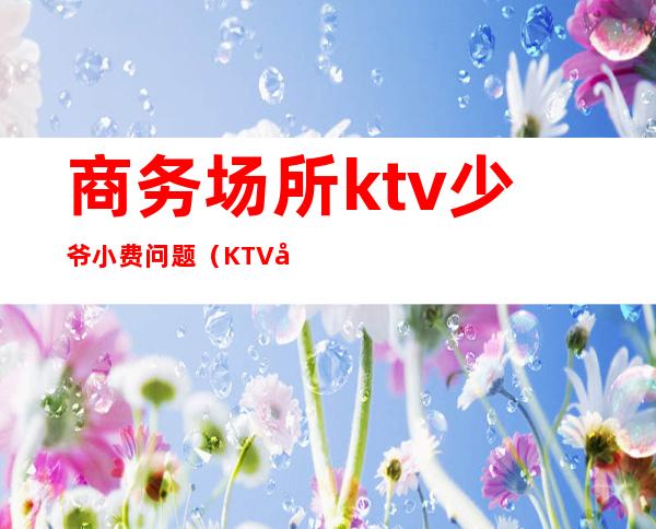 商务场所ktv少爷小费问题(KTV少爷怎么能拿高小费)