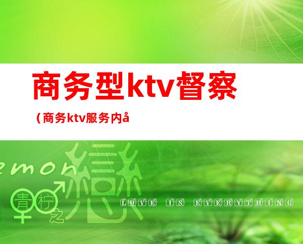 商务型ktv督察（商务ktv服务内容）