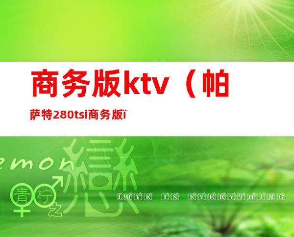 商务版ktv(帕萨特280tsi商务版)