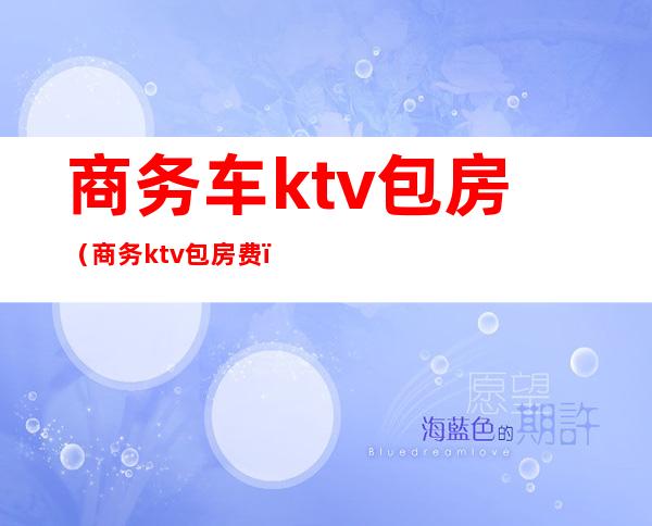 商务车ktv包房(商务ktv包房费)