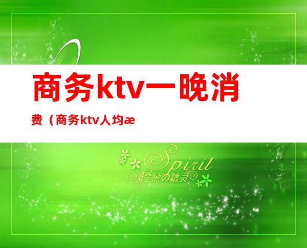 商务ktv一晚消费(商务ktv人均消费)
