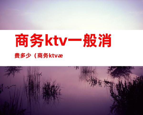 商务ktv一般消费多少(商务ktv是怎么消费的)