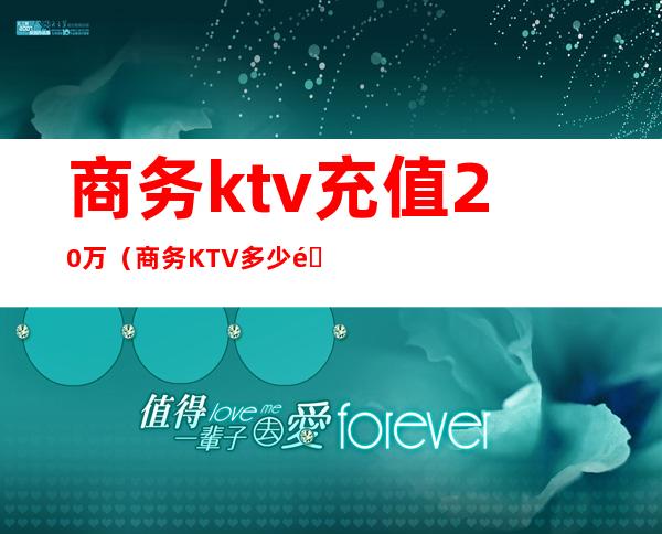 商务ktv充值20万(商务KTV多少钱)