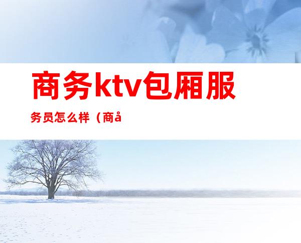 商务ktv包厢服务员怎么样(商务型ktv服务员)