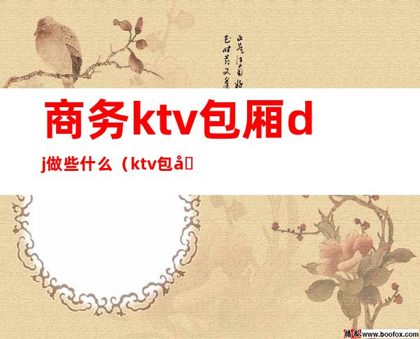 商务ktv包厢dj做些什么（ktv包厢dj的工作流程）