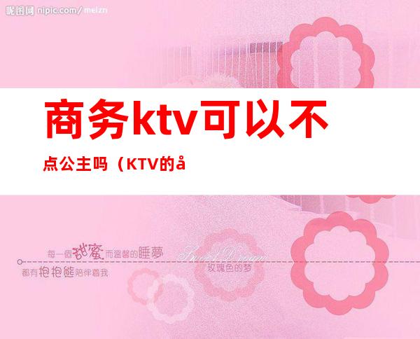 商务ktv可以不点公主吗(KTV的公主可以上吗)