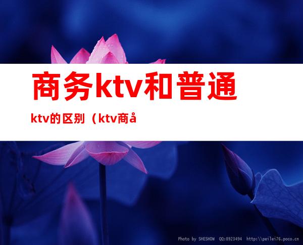 商务ktv和普通ktv的区别(ktv商务和没有商务的区别)