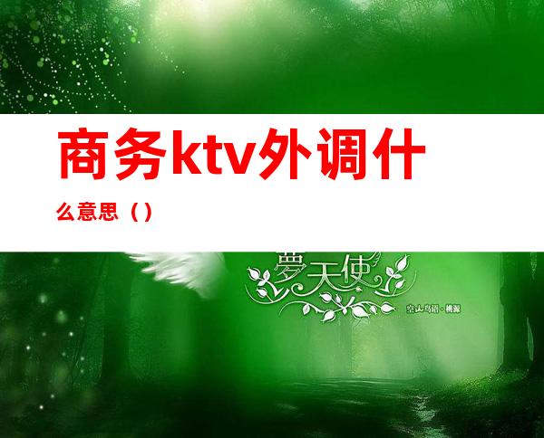 商务ktv外调什么意思()