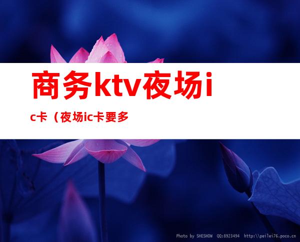 商务ktv夜场ic卡(夜场ic卡要多少钱)