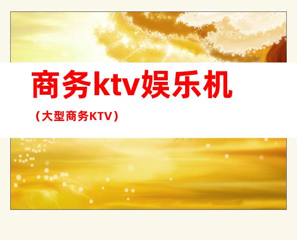 商务ktv娱乐机（大型商务KTV）