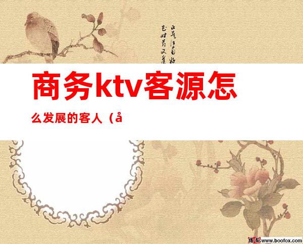 商务ktv客源怎么发展的客人(商务ktv营销该怎么样找客源)