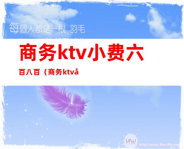 商务ktv小费六百八百(商务ktv小费六百八百贵吗)