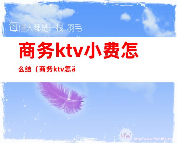 商务ktv小费怎么结(商务ktv怎么给小费)