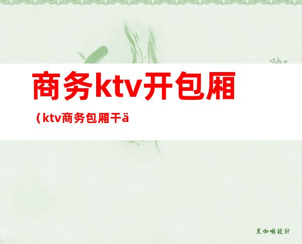 商务ktv开包厢(ktv商务包厢干什么的)
