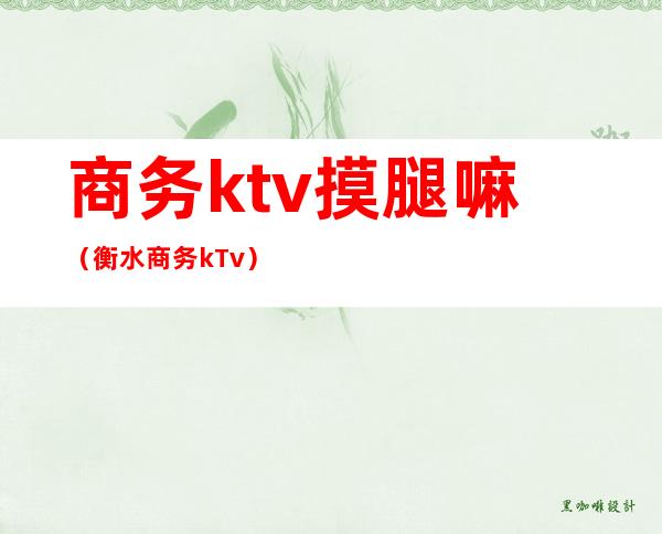 商务ktv摸腿嘛(衡水商务kTv)