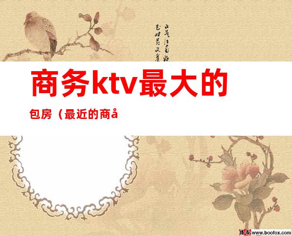 商务ktv最大的包房（最近的商务KTV）