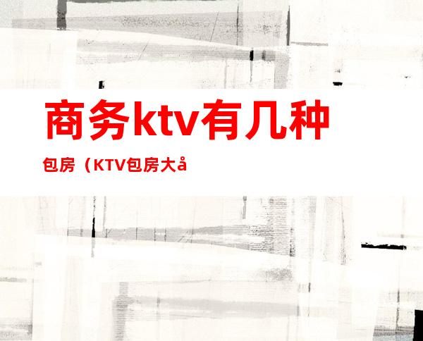 商务ktv有几种包房（KTV包房大小）