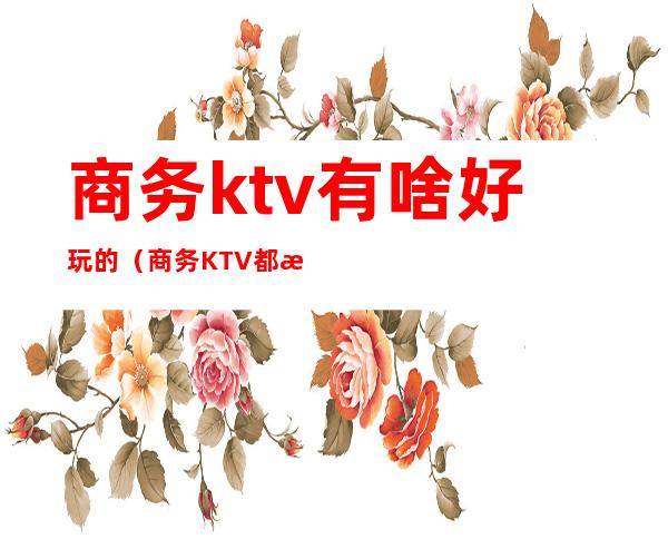 商务ktv有啥好玩的(商务KTV都有什么玩的)