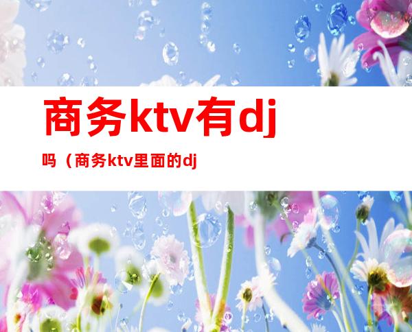 商务ktv有dj吗(商务ktv里面的dj)