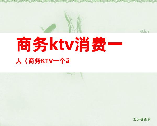 商务ktv消费一人（商务KTV一个人去）