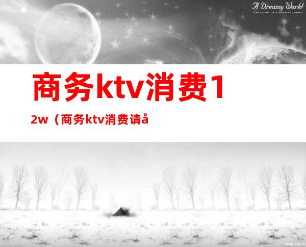 商务ktv消费12w(商务ktv消费请客流程)