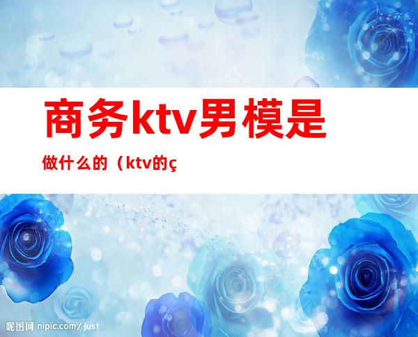 商务ktv男模是做什么的(ktv的男模是干嘛的)