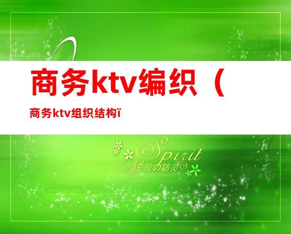 商务ktv编织(商务ktv组织结构)