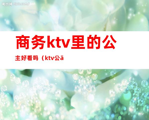 商务ktv里的公主好看吗(ktv公主怎么样)