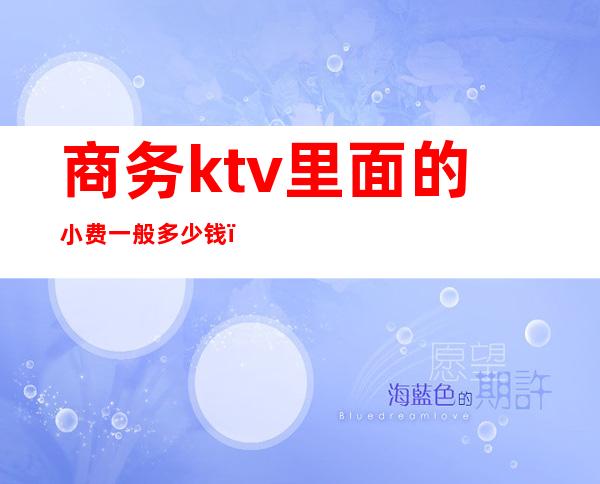 商务ktv里面的小费一般多少钱（ktv小费给多少）