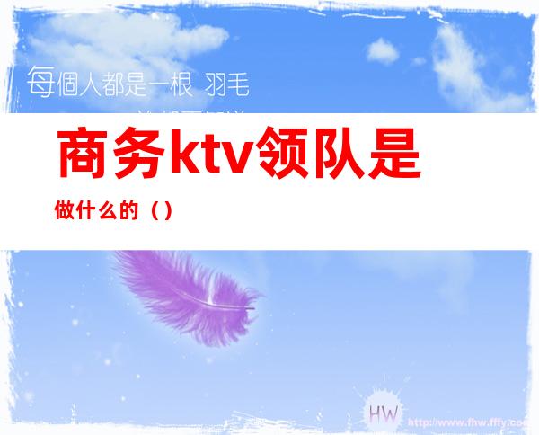 商务ktv领队是做什么的()