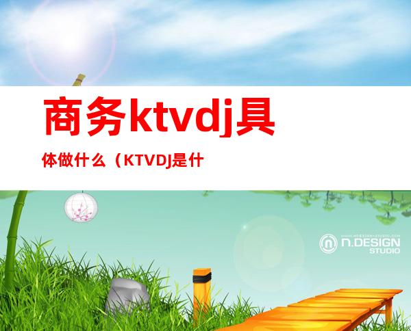 商务ktvdj具体做什么(KTVDJ是什么)
