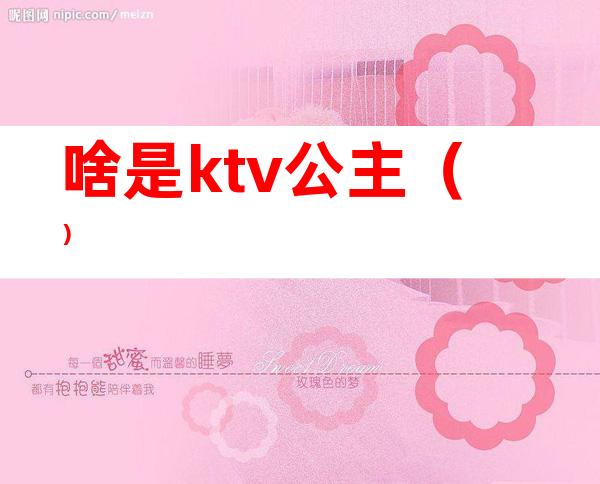 啥是ktv公主()