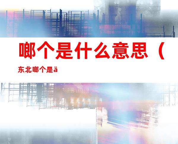 啷个是什么意思(东北啷个是什么意思)