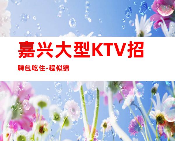 嘉兴大型KTV招聘包吃住-程似锦的起点