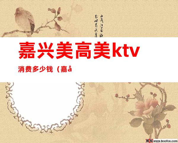 嘉兴美高美ktv消费多少钱(嘉兴美高美娱乐会所的消费水平)