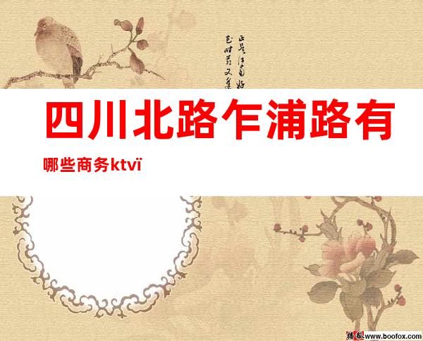 四川北路乍浦路有哪些商务ktv()
