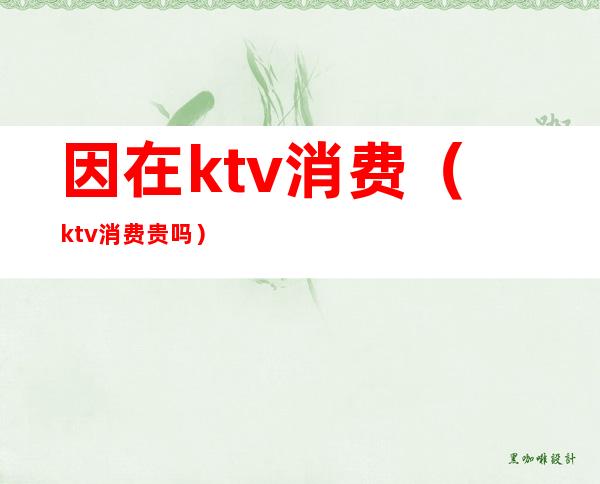 因在ktv消费(ktv消费贵吗)
