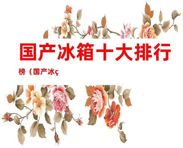 国产冰箱十大排行榜（国产冰箱十大排行榜美菱）