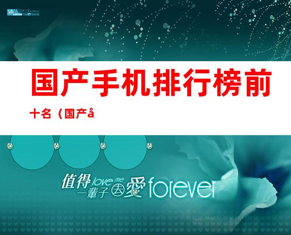 国产手机排行榜前十名(国产十大排名手机)