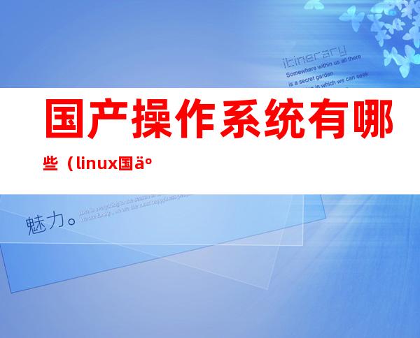 国产操作系统有哪些(linux国产操作系统有哪些)