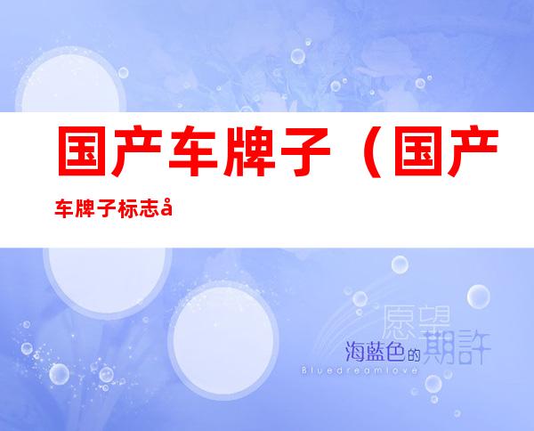 国产车牌子(国产车牌子标志大全)