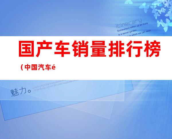 国产车销量排行榜(中国汽车销售量排行榜)
