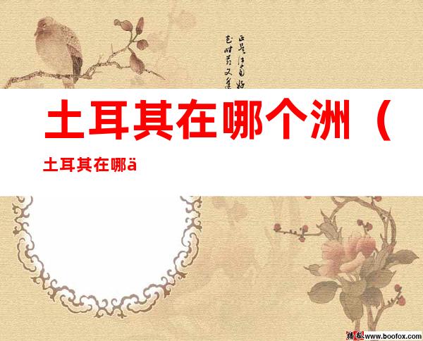 土耳其在哪个洲(土耳其在哪个洲?)