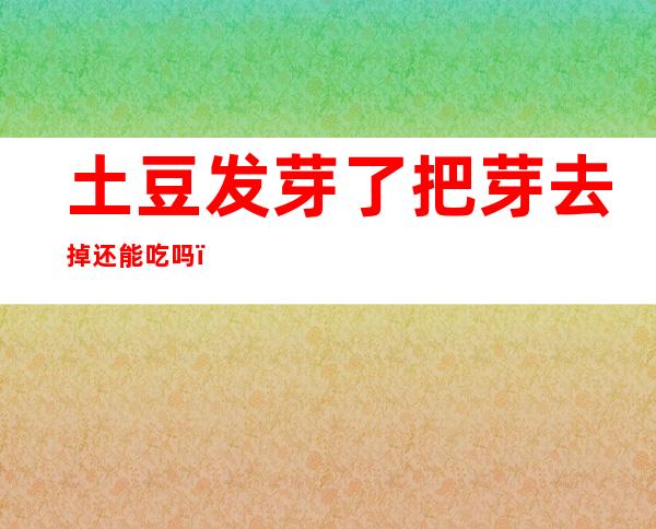 土豆发芽了把芽去掉还能吃吗(土豆发芽了把芽去掉还能吃吗还能吃吗)